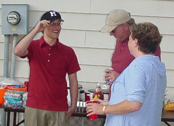 A candid moment, this time with hats