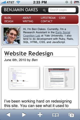 Redesign on iPhone