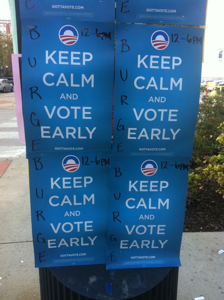 Obama Keep Calm and Vote Early