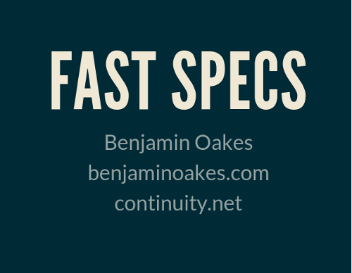 Cover image of "Fast Specs"